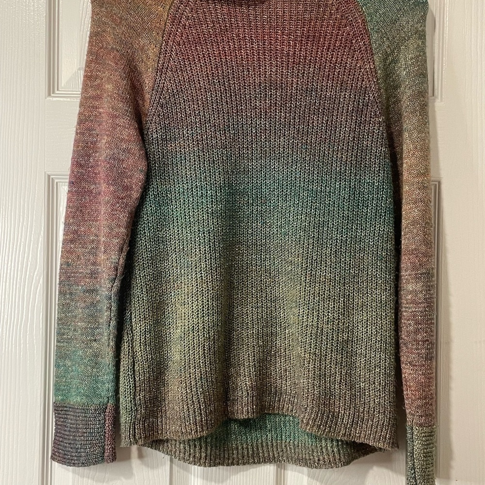 Jillian Nicole Technicolor sweater with cowl neck. Size M. U5 - Picture 3 of 5